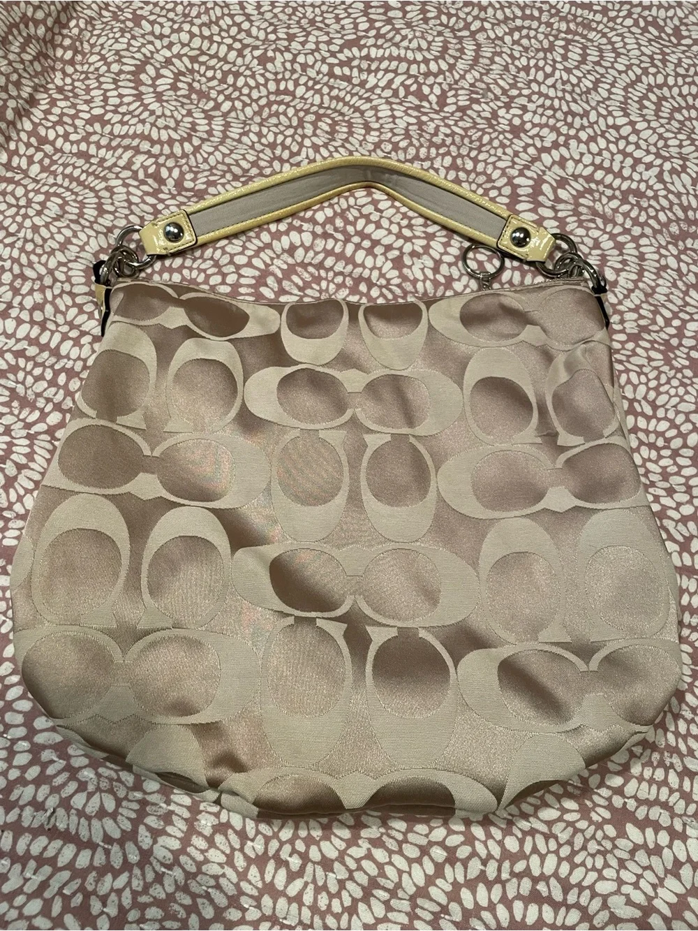 Coach Poppy Signature Double Pocket Hobo Bag - Picture 2 of 12